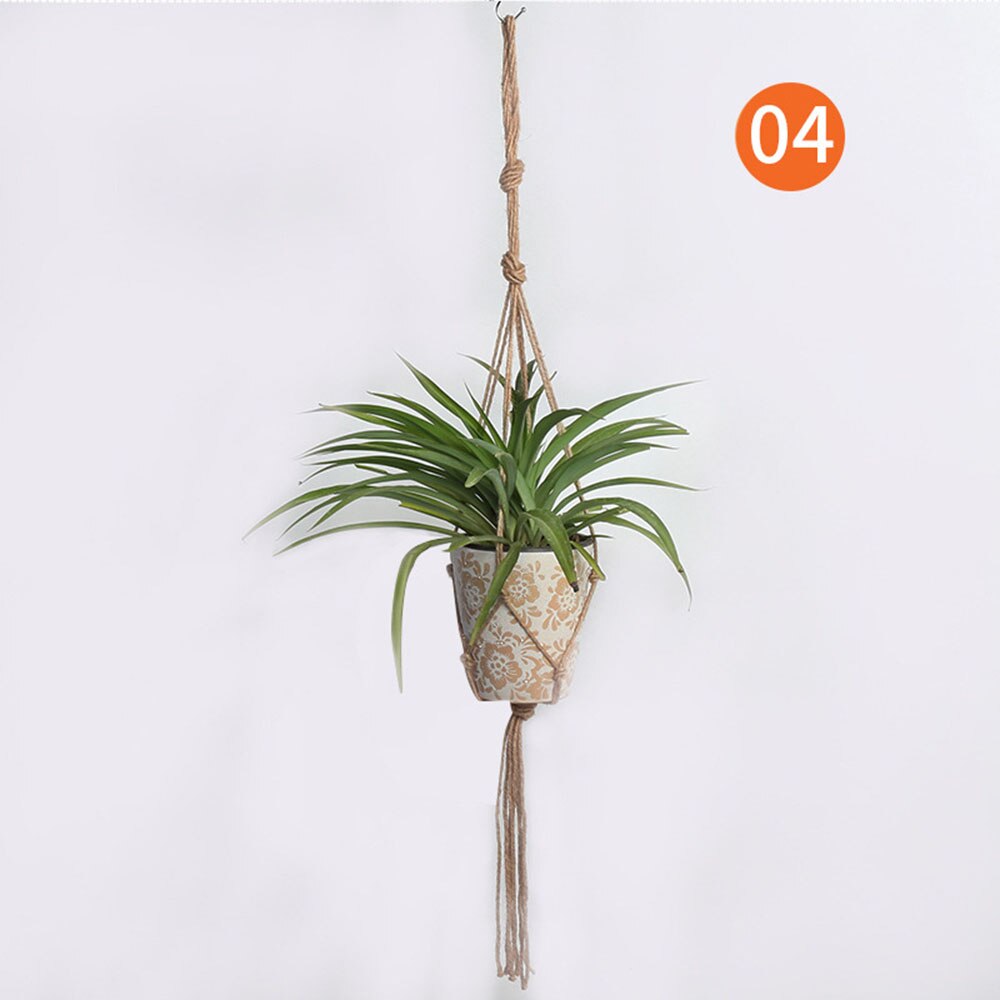 Handmade Macrame Plant Hanger Flower Pot Hanger for Wall Decoration Countyard Garden Pot Tray for Plant Garden Decoration