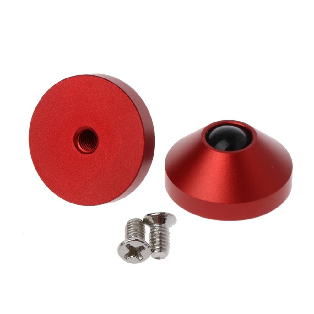 2Pcs Mechanical Keyboard Feet Anodized CNC Aluminum Feet Metal Case With Screws: Red