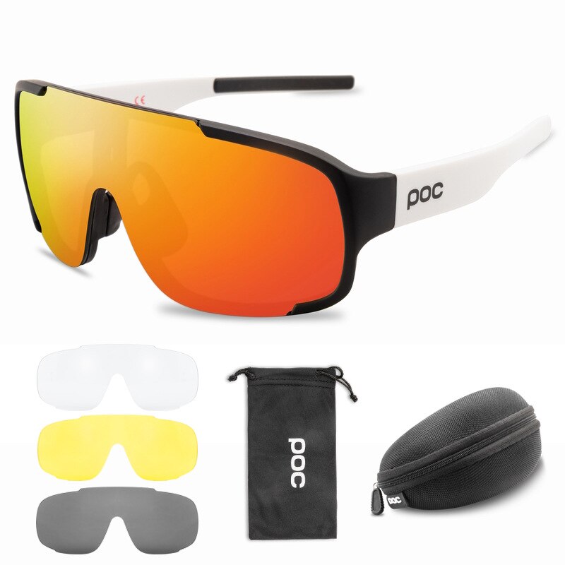 4 Set di lenti POC occhiali da ciclismo sport all'aria aperta occhiali uomo donna occhiali da bicicletta polarizzati MTB Road Bike occhiali da moto: PE40