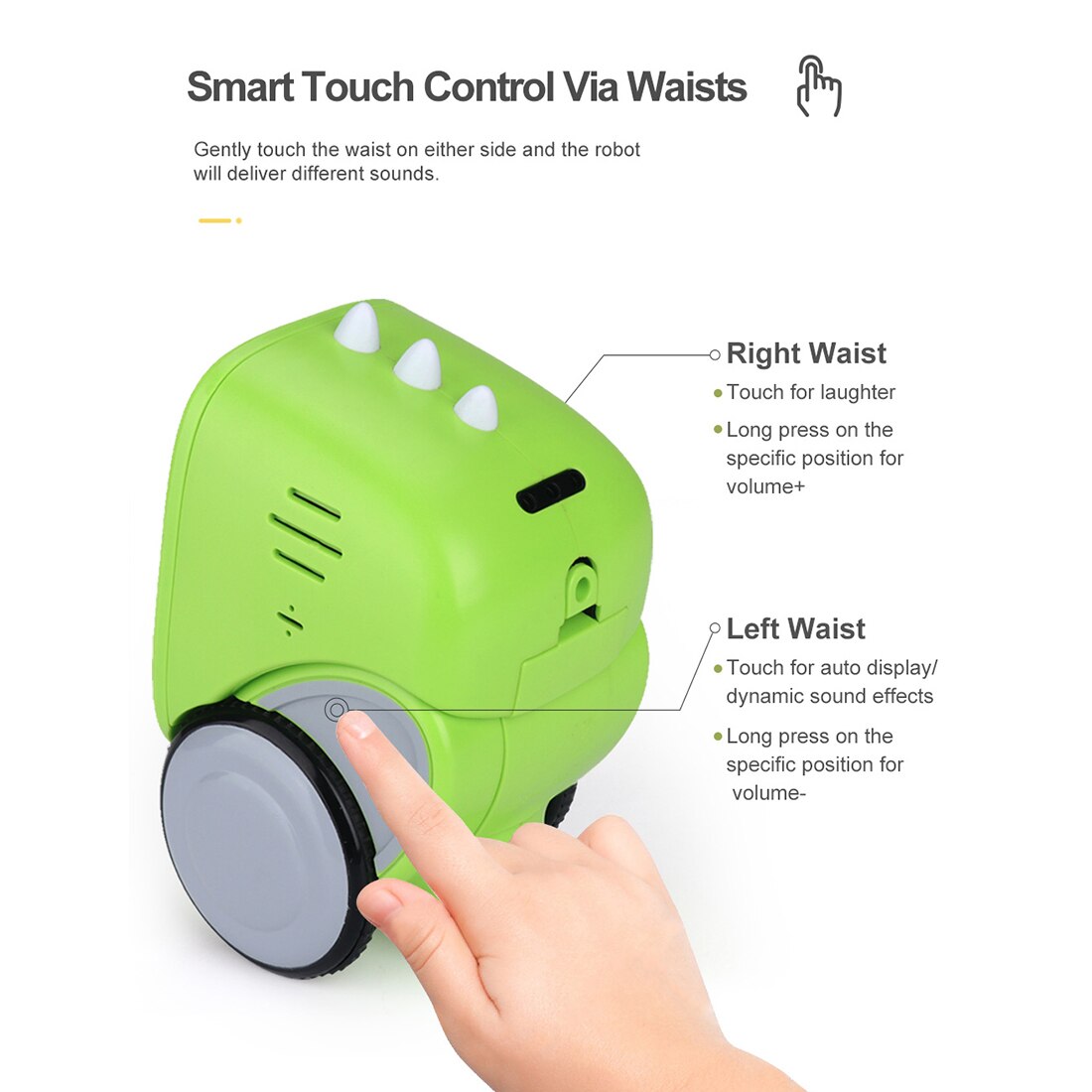 CHRISTMAST ! Follow us Smart Interactive Robot Gesture Voice Controlled Touch Sensor Voice Recording Robot Toy - Yellow