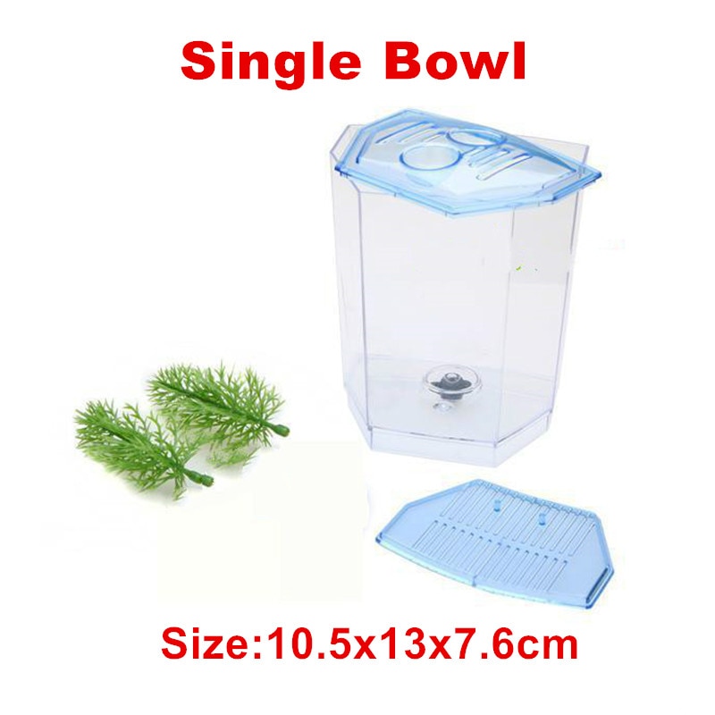 2 Size Acrylic Aquarium Betta-fish Tank Mini Incubator Fishbowl For Fry Isolation Hatchery Guppy Fish Reptile Cage Turtle House