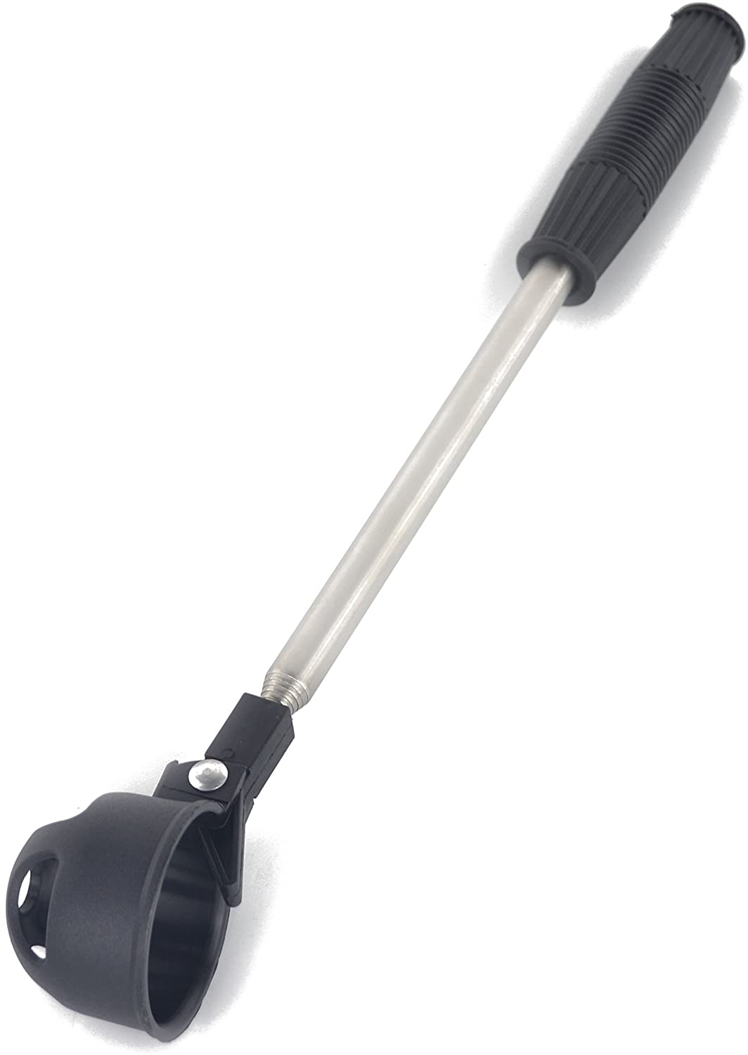 Golf Ball Picker, Black Stainless Steel Automatic Locking Scoop, Telescopic Extendable