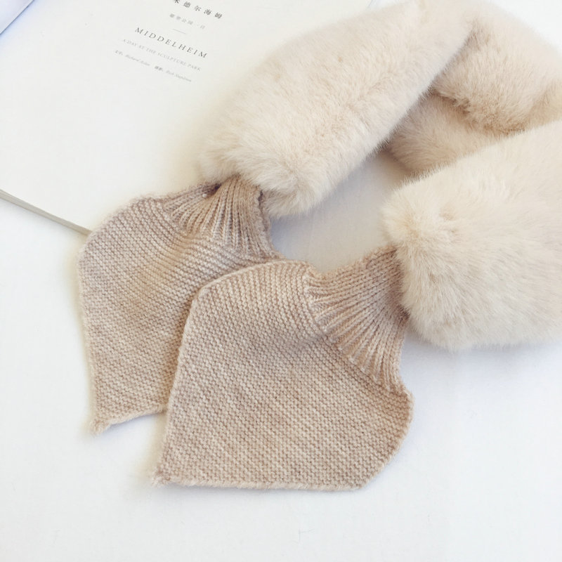Soft Faux Fur Children Scarf Warm Winter Kids Scarfs for Girls Knitted Neck Warmer Kids Scarves Princess Collar 2-6Y