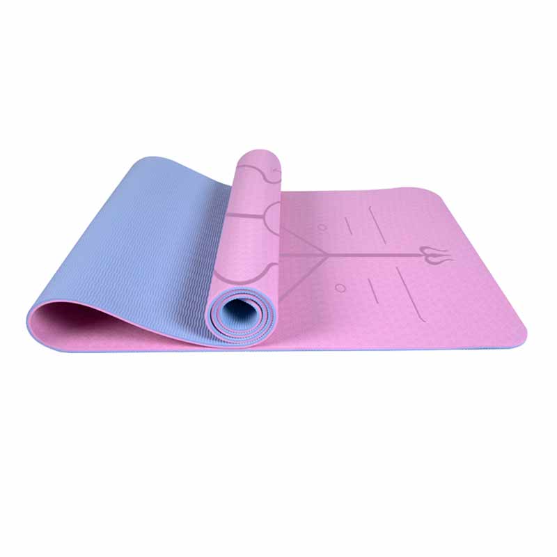 183*61*0.6cm Yoga Mat With Non-slip Positioning Line Fitness Mat Outdoor Leisure Fitness Accessories Suitable For Beginners: A