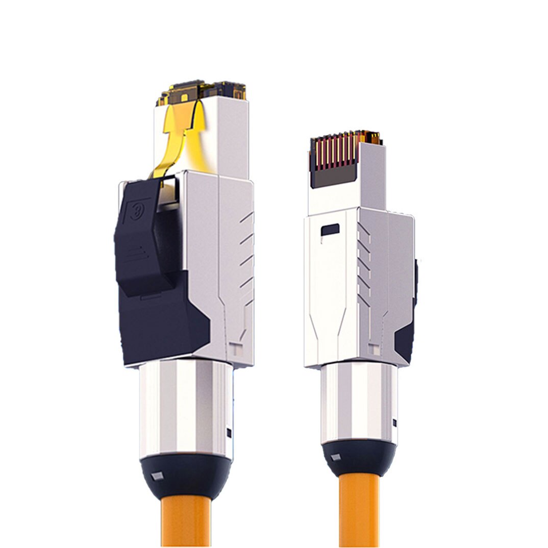 Zoerax Cat8 Ethernet Patch Kabel S/Ftp 22AWG Dubbele Afgeschermde Solid Cable | 2000Mhz 2Ghz 40Gbps | 5th-Gen Ethernet Lan Netwerk: 2m