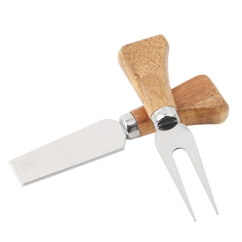 4 stk/sæt bordsæt bambus træ håndtag ostekniv udskærer sæt køkken madlavningsværktøj osteskærer knive ostehøvl