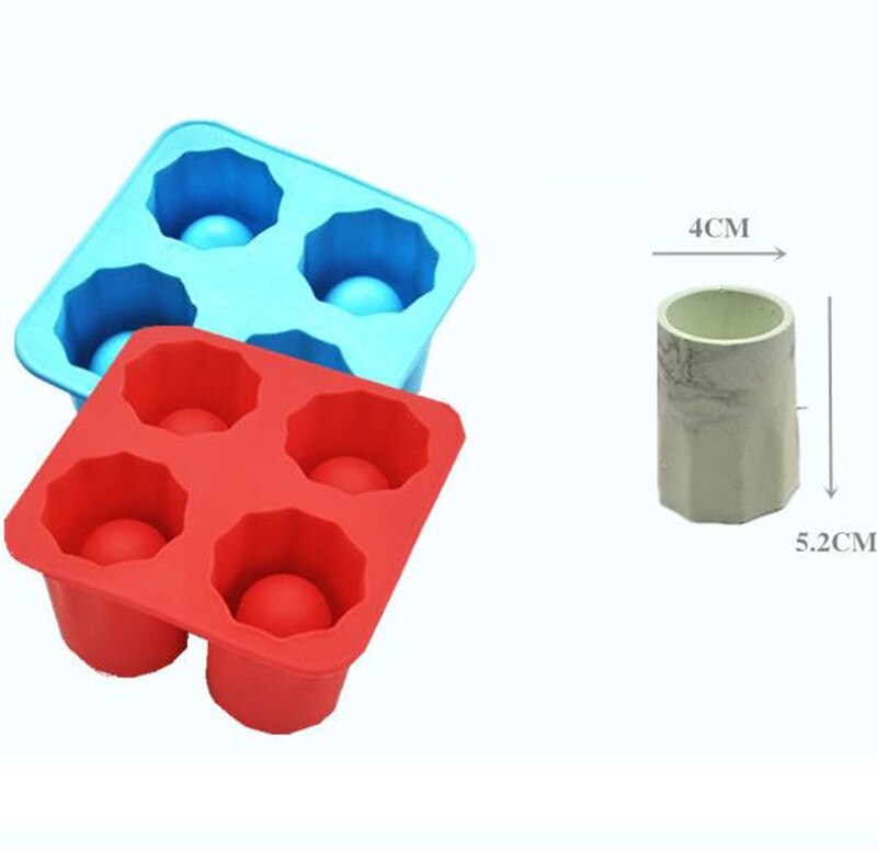 Mini betong blomkruka formar suckulenta växter gips kruka mögel isbit form silikon is mögel