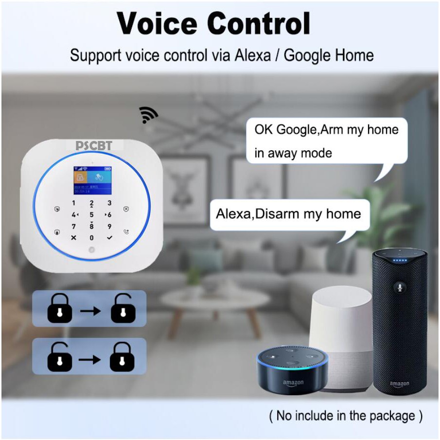 Tuya-sistema de alarma GSM para seguridad del hogar, tarjeta SIM, marcador de teléfono, aplicación de Control remoto, 11 idiomas, alarma antirrobo