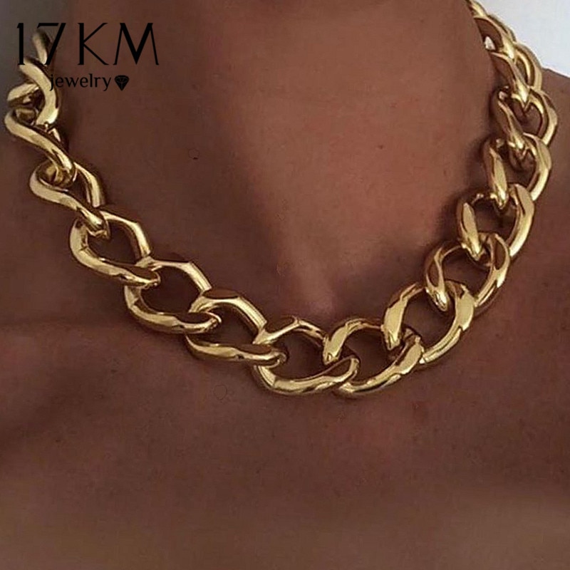 17km gouden grote kettingen voor dames heren hiphop vintage dikke ketting choker kettingen sieraden feest