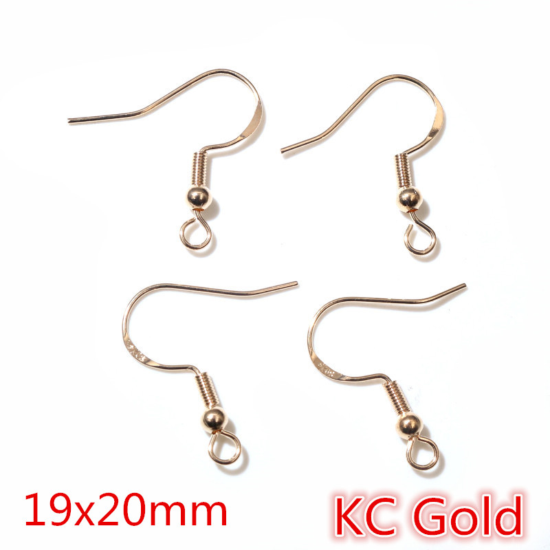 50 Uds. De 2 estilos, 925 de plata esterlina, pendientes de oro de rodio, ganchos, accesorios para hacer joyas