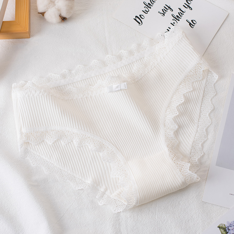 Bragas antigoteo para el período Menstrual, ropa interior de algodón para mujeres, calzoncillos con flores de cintura baja de estilo japonés para chicas, calzoncillos con flores: Blanco / XL