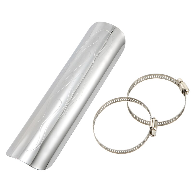 Protector de calor para tubo de escape de motocicleta, cubierta Universal antiquemaduras para Harley, personalizada, Chopper, Cruiser, Road King, Softail: Style 3