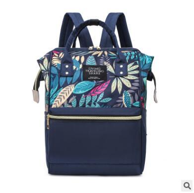Nylon Vrouwen School Tassen Dames Schouder Rugzakken Grote Capaciteit Mama Baby Verpleging Tassen Mode Vrouwelijke Zakelijke Laptop Rugzak: Blue