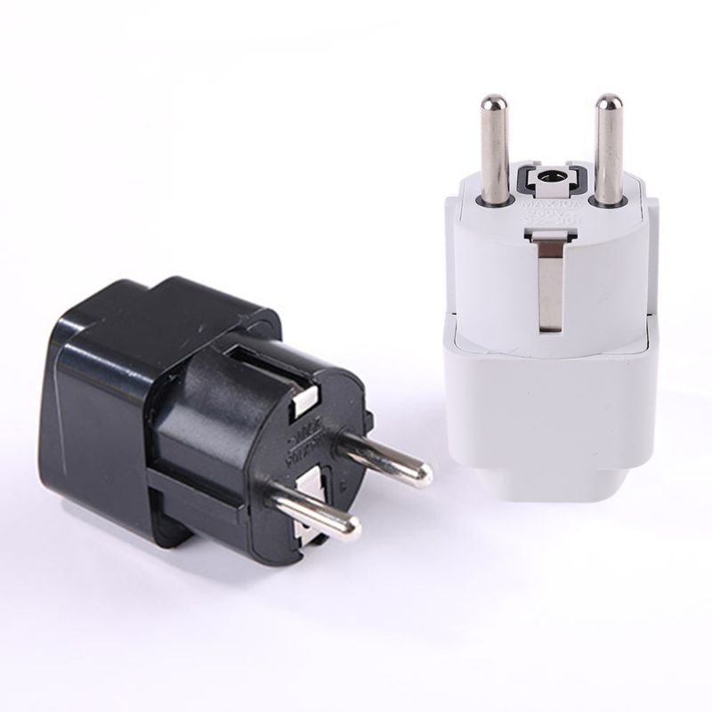European EU Plug Adapter EU Plug Adapter to UK US EU Electrical Outlet Travel Power Adapters Converter Electrical Charger