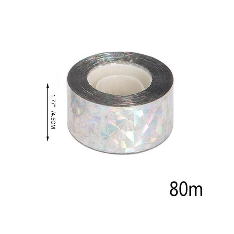 Cinta para espantar pájaros, holográfico, doble cara, reflectante, espantapájaros, cinta disuasoria para pájaros, patio, chinelas de jardín: B
