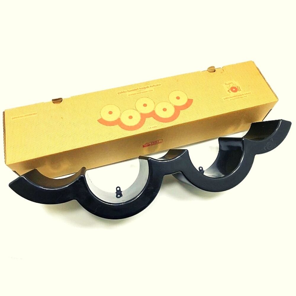 Multiple Toilet Paper Tissue Holder Wc Sheet Roll Cuvette Storage Organiser Shelf Bathroom Accessories Wall Mounted Shower Rack: Black