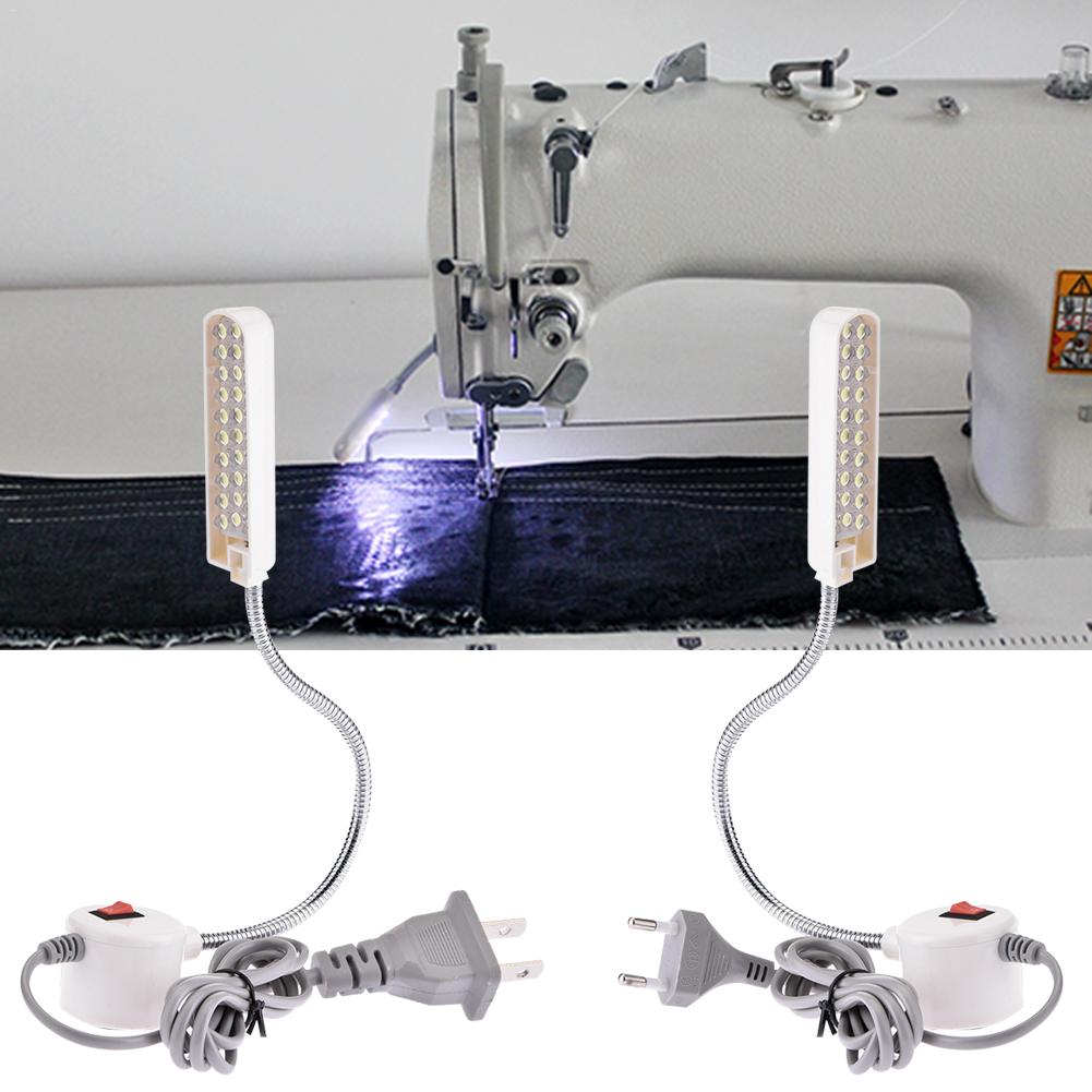 Nyeste 12/20/30 led bærbare symaskine lys led lys magnetisk montering base svanehals lampe til al symaskine belysning