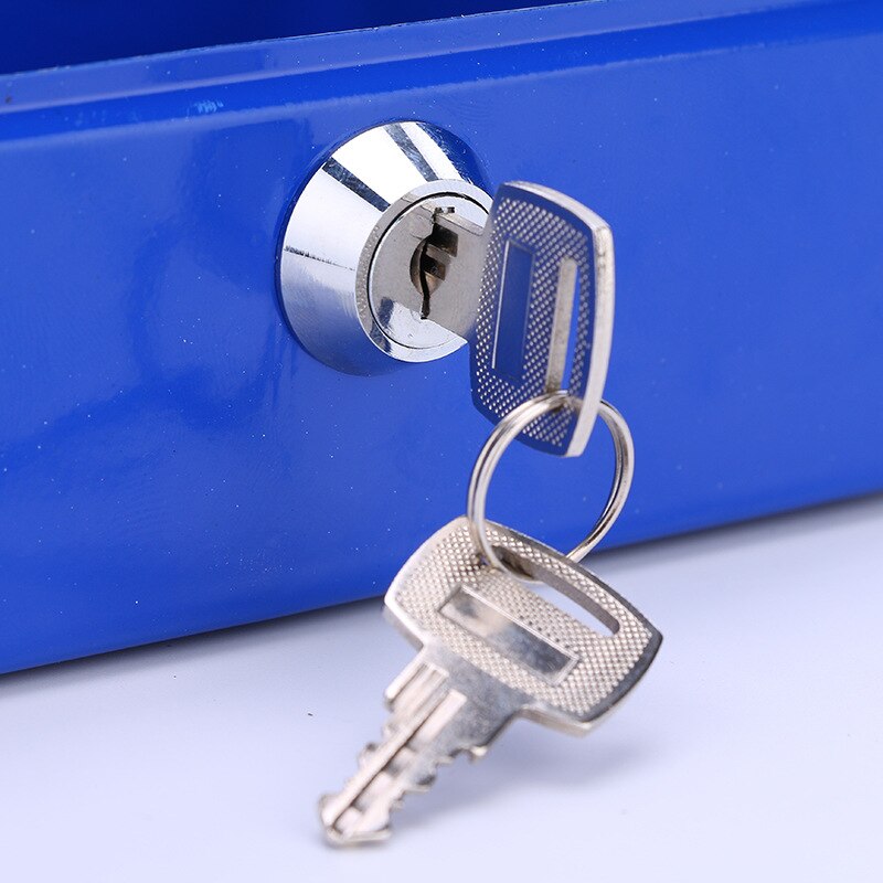 Nøgle pengeskab med lås nøgle opbevaring jernkasse husstand bærbar adskillelse sikker antitab opbevaringsnøgle lille sikker 15*11.9*7.7 cm