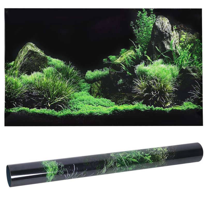 Aquarium Fish Tank Seafloor Water Gras Achtergrond Decoratie Schilderen Pvc Sticker Aquarium Aquarium Decoraties