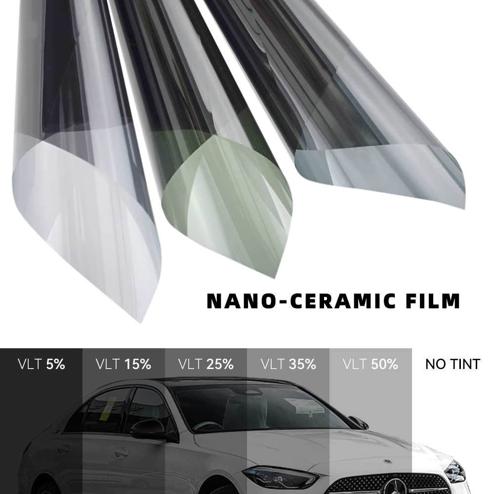 50cmX300cm IR100 % Nano película cerámica súper alta resistencia al calor vidrio de coche tinte Solar películas protectoras para ventanas