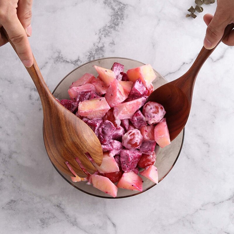 Cuchara de madera de teca, espátula de madera maciza, espátula de cocina, espátula de cocina, juego de espátula, cuchara de madera, vajilla