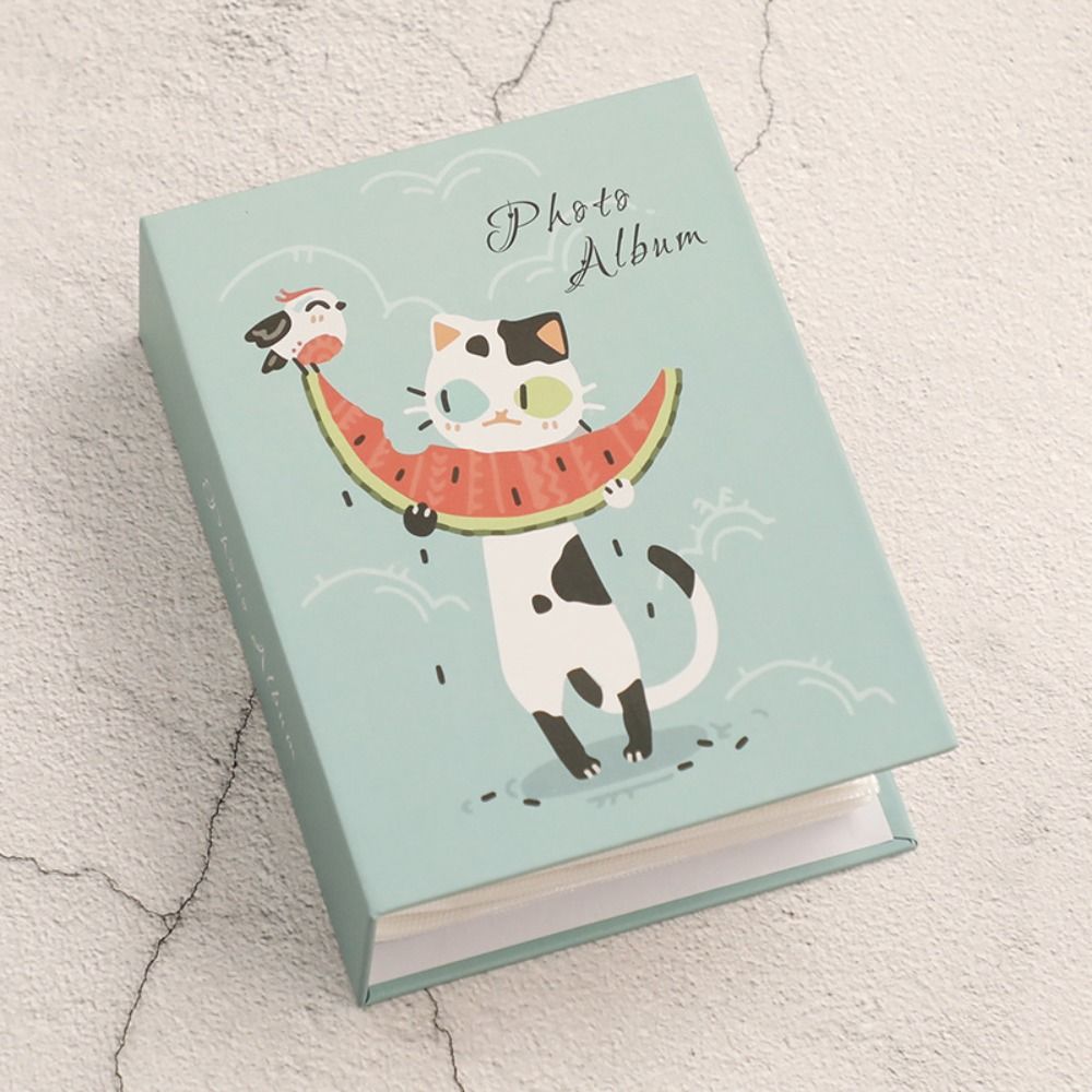 Cute Cartoon 4R Photo Album Multicolor 100PCS Album Collection PVC Memorial Book Photo Albums Recall Good Time: Light Grey