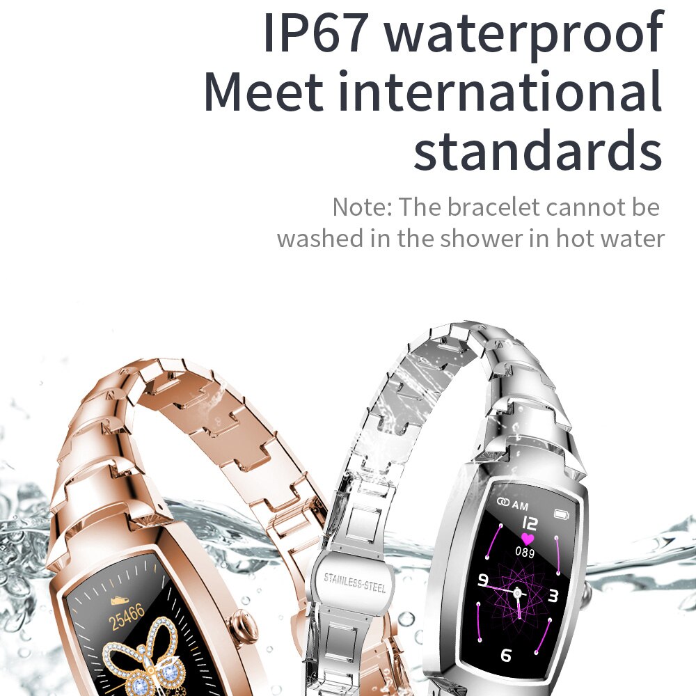696 h8 h8 pro smartwatch-armband mit herzfrequenzmessung, blutdruckmessung, schrittzähler, wasserdicht, fitness-aktivitätstracker, smartwatch für damen