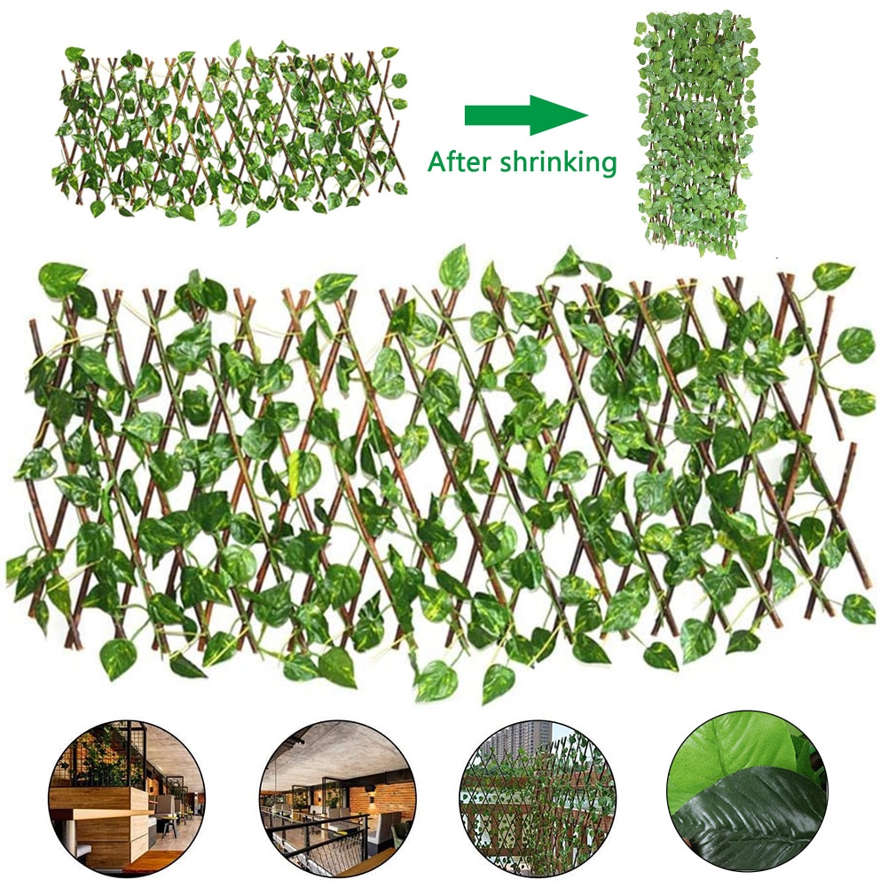 Artificial Fence Hedge Plants Hanging Panels Decorative Fence UV Protected Privacy Screen For Home Backyard Garden Decoration