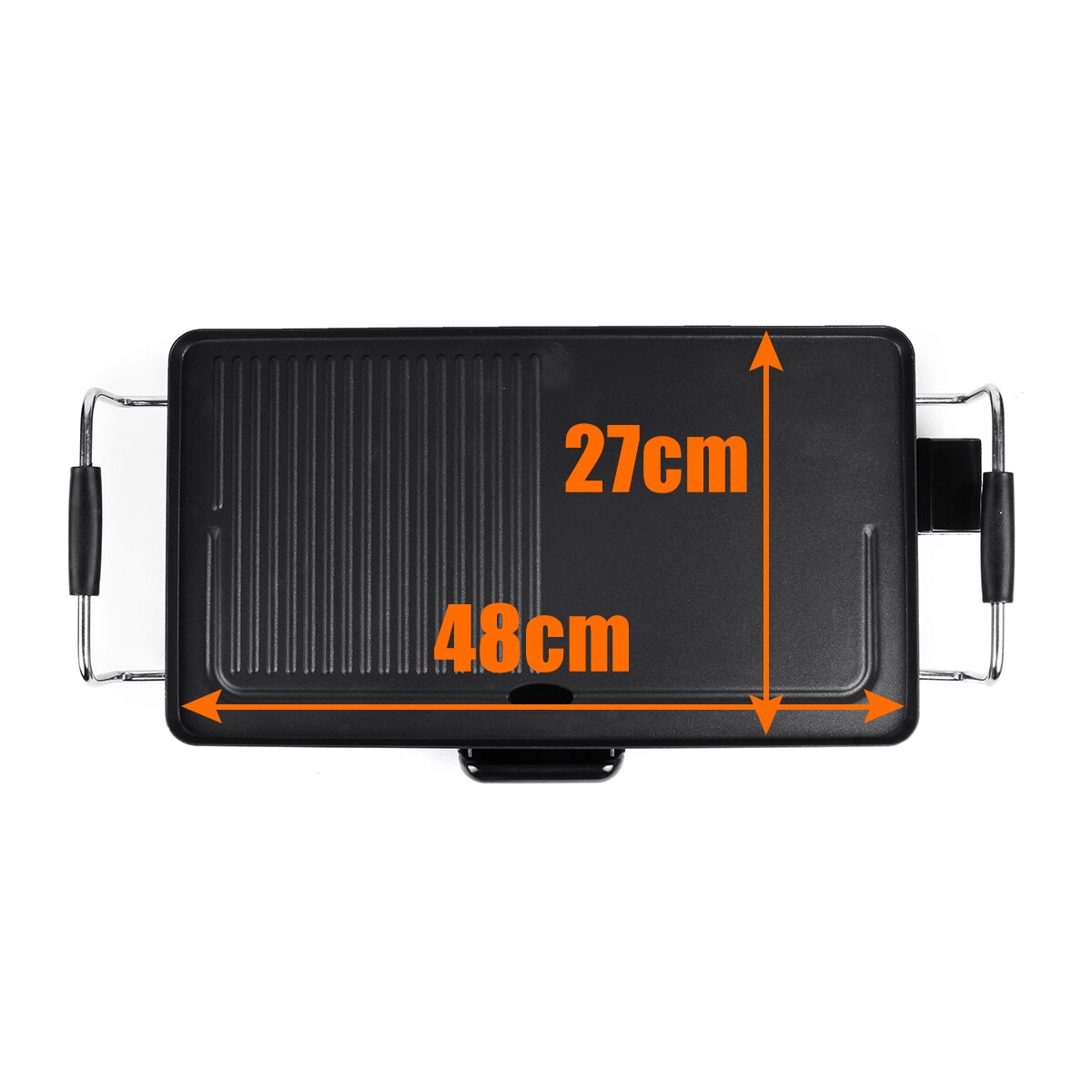 Barbecue électrique en aluminium antiadhésif, 1200W, 48x27cm, sans fumée, prise ue/US