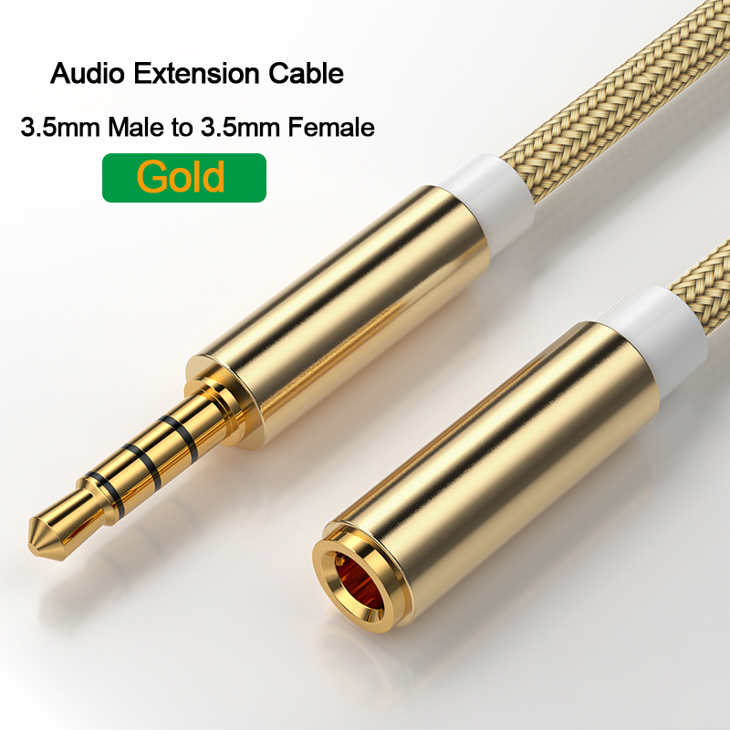 3.5mm Audio Extension Cable Jack Aux Cable For Headphones Speaker Extender Cord For Mobile Phone Car PC Amplifier MP3/MP4 Player: WHITE / 3m