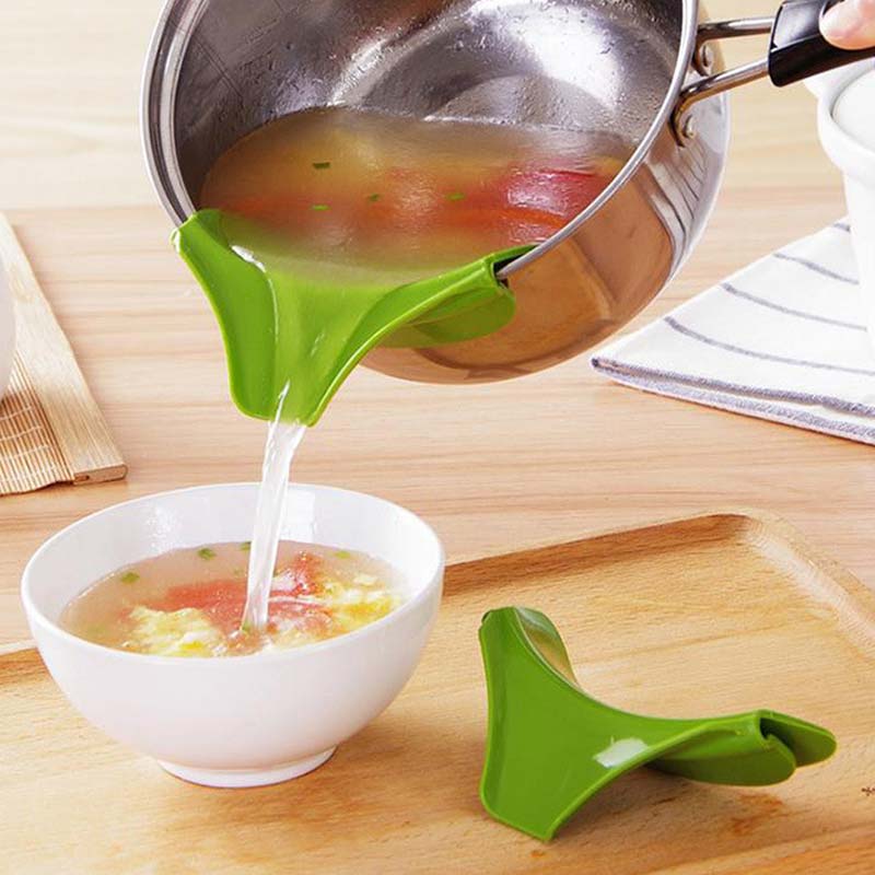 Bac de vidange Anti-déversement en Silicone, déflecteur à bord rond, liquide de soupe, déviation de la bouche, outils de cuisine: Default Title