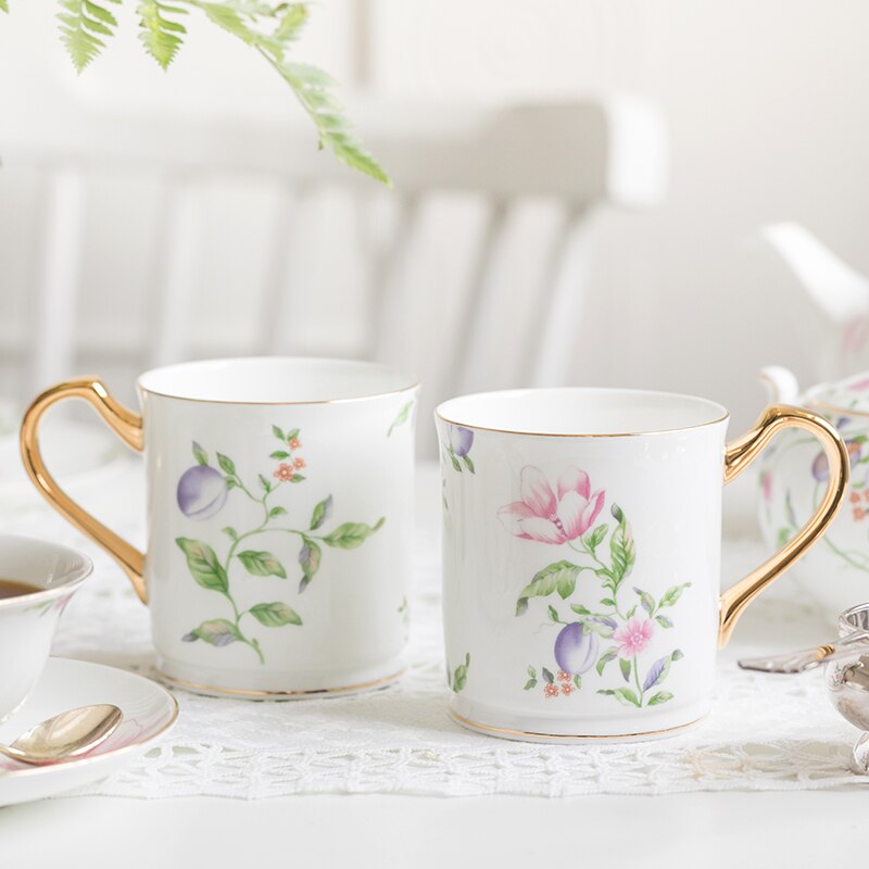 Keramiska kaffekoppar och fat turkiska engelska eftermiddagstekopp europeiska lyxkina kaffeset porslin ben  aa60bd