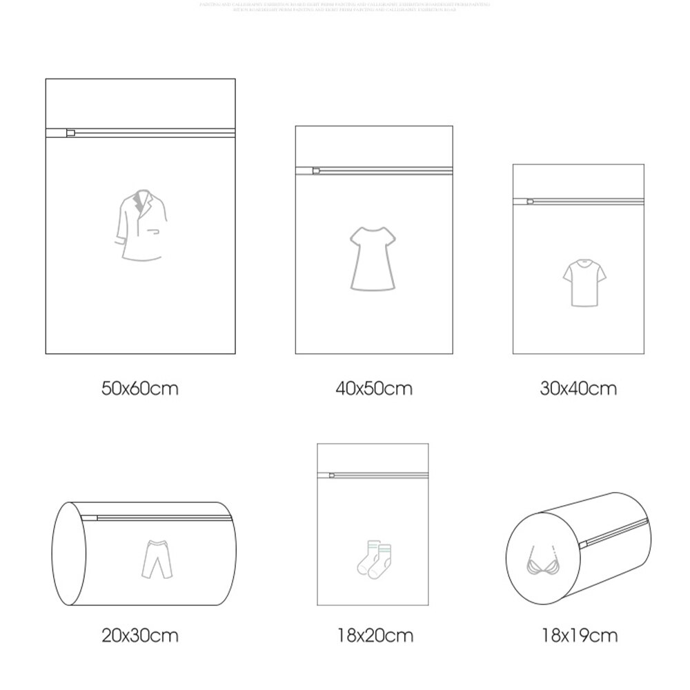 Bolsa de almacenamiento de ropa para lavar, bolsa de red para lavar ropa interior para lavadora doméstica, bolsa de red, Bolsa de lavado de sujetador, antideforma, 6 piezas