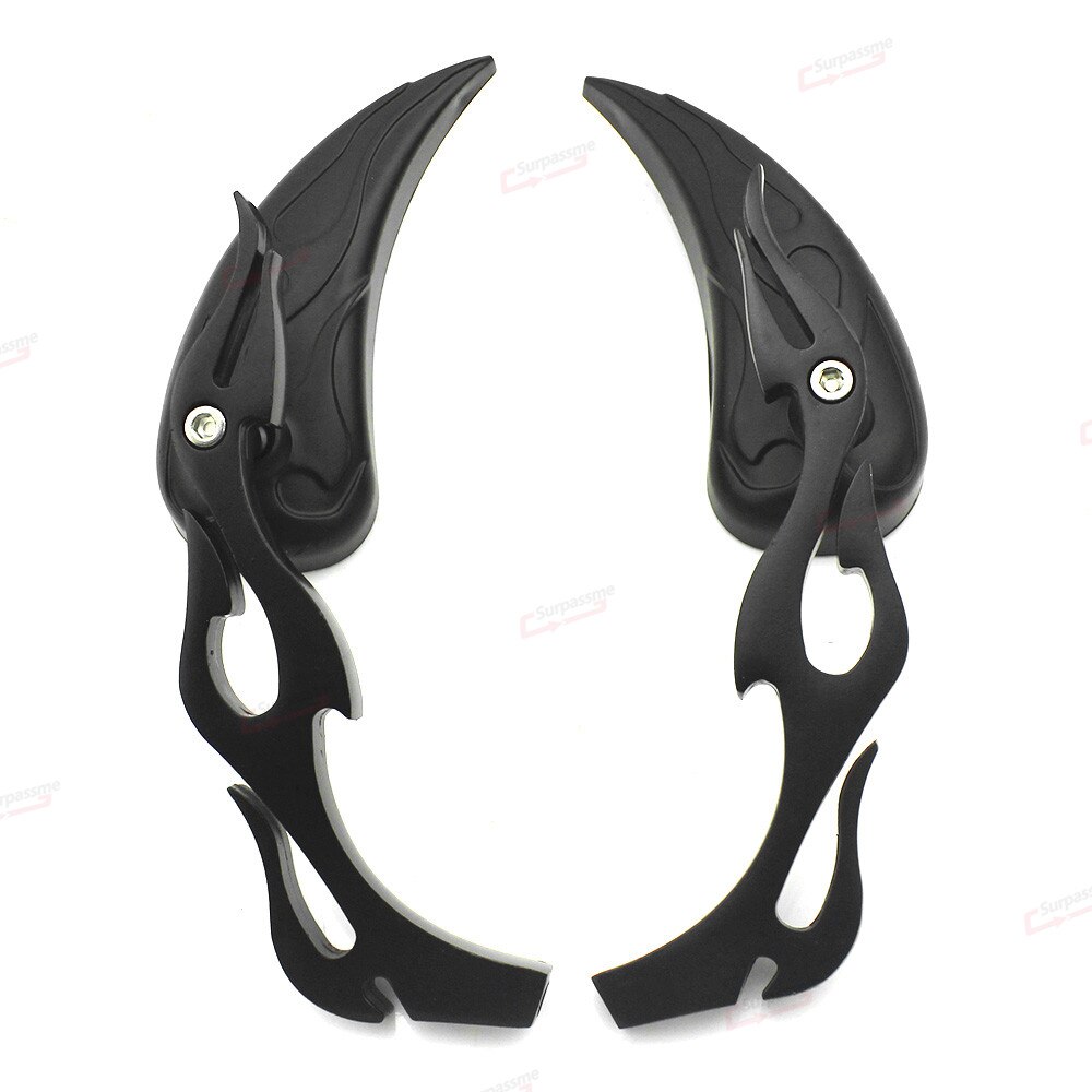 Voor Harley Softail Davidson 883 Sportster Touring Accessoires Universal Motorcycle Achteruitkijkspiegels Flame Cafe Racer Spiegels