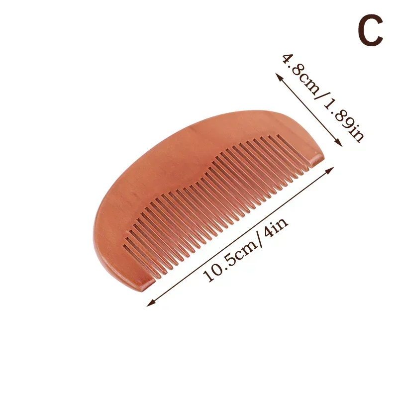 Peine de barba de madera para hombres, cepillo de pelo de bigote, dientes gruesos finos, bálsamos de barba perfectos, aceites esenciales, peines