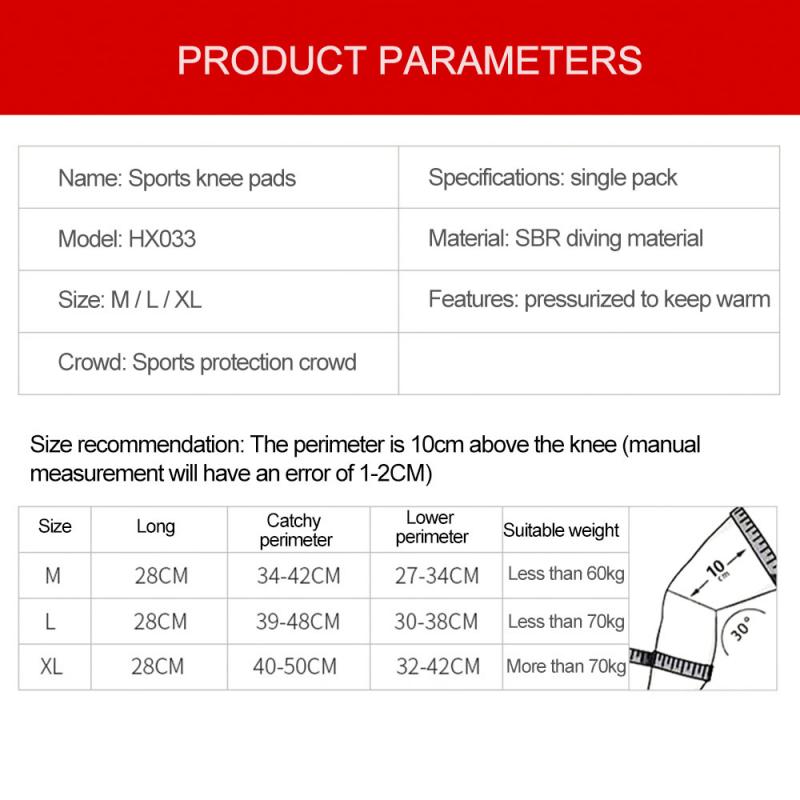 Basketball Running Compression Knee Sleeve Support Sports Kneepad Patella Protector Brace Spring Knee Pad Sports Safety