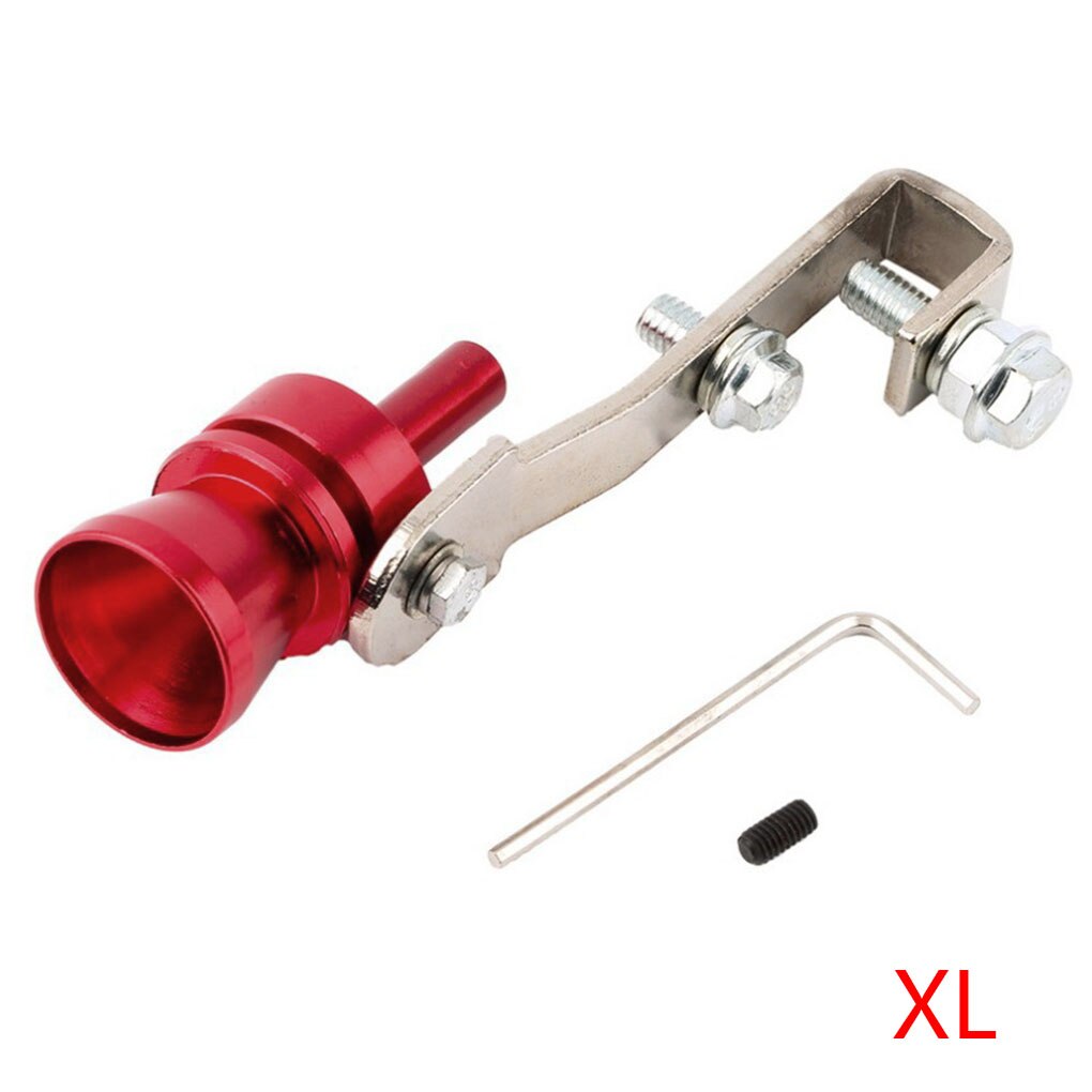 5 Colors Aluminum Alloy Turbo Whistle Universal Car Turbo Whistle Car Refitting Turbo Whistle Exhaust Pipe Sound Turbo Tail: Red for XL