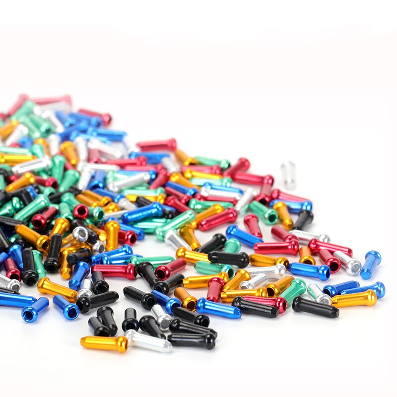 50 Pcs/Lot Bicycle Cable End Caps Aluminum Alloy Brake Shifter Inner Cable Tips Crimps Bike Derailleur Shift Wire Ferrules