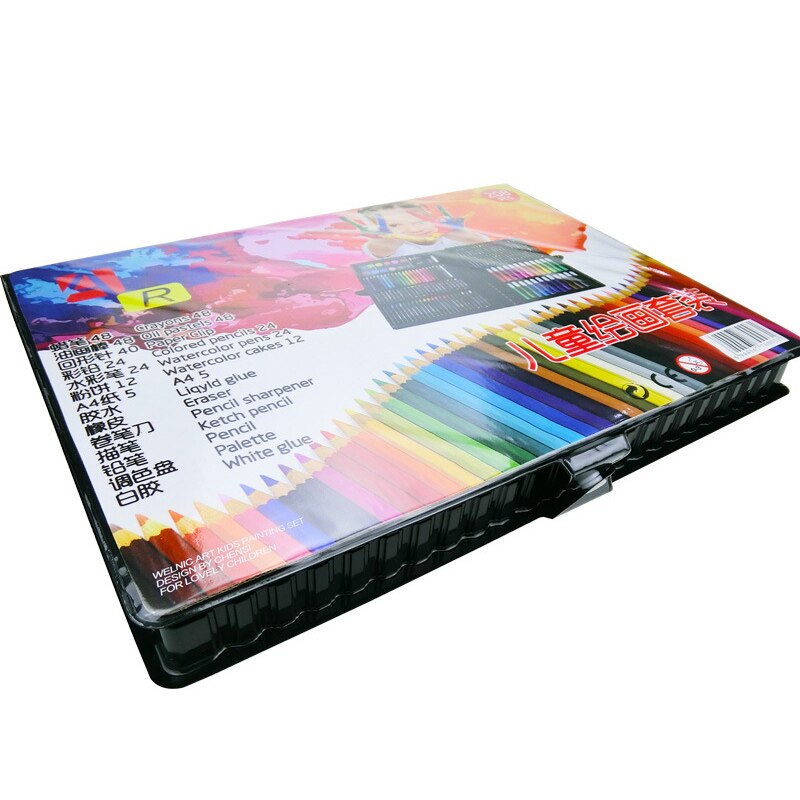 208pcs Drawing Set Art Marker Watercolor Brush Pen Crayon Palette For Kids Box Art Painting Supplies