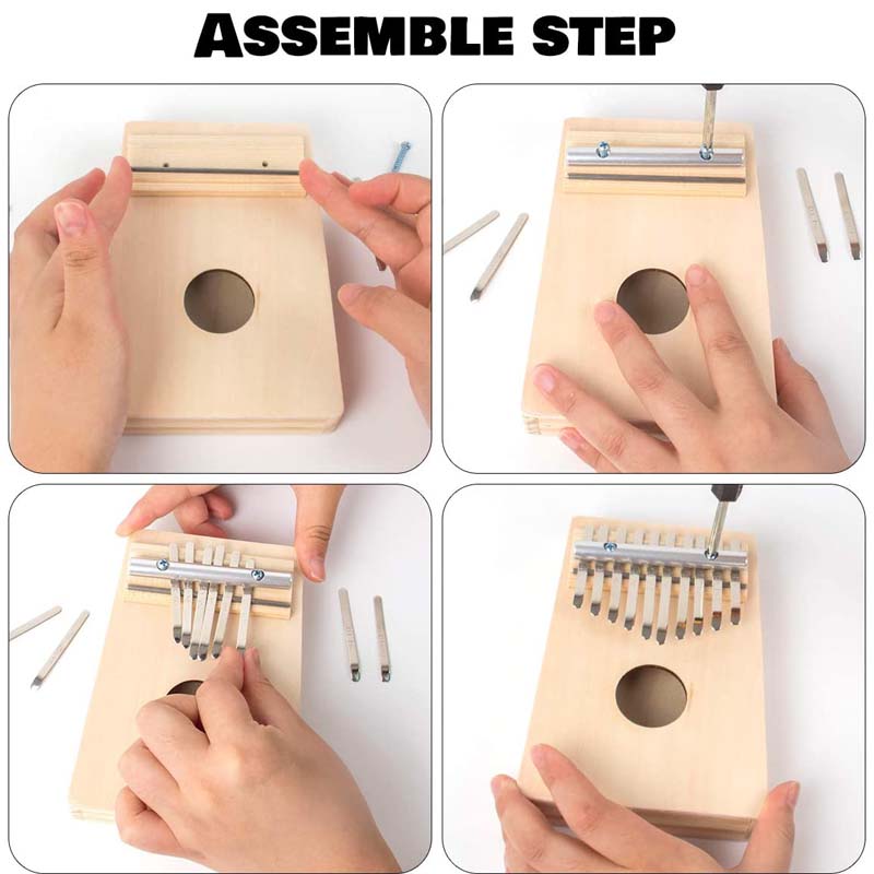 DIY Kalimba Bausatz Einfache Montage 10-17 Schlüssel Kalimba Handarbeit DIY Bausatz Holz Finger Daumen Klavier Musical Instrumente hoch