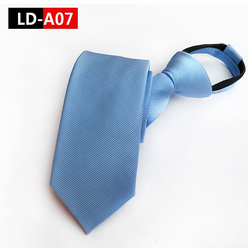 24 farver mænd slips doven slips herre let lynlås uniform gruppe sikkerhed dress up business slips mand tilbehør: L8cm-07