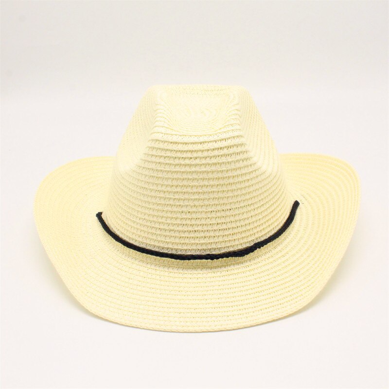 Sombrero panamá de paja para hombre y mujer, Sombrero de paja con visera para playa, Sombrero fresco de Jazz Trilby