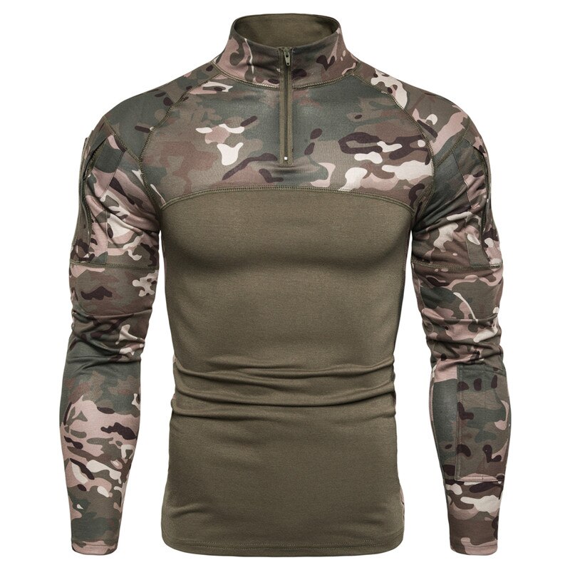 Training Anzug Plus Größe Camouflage Lange-ärmeln T-shirt Muskel Mann Outdoor Fitness Stretch Strumpfhosen Gym Kleidung Bodybuilding