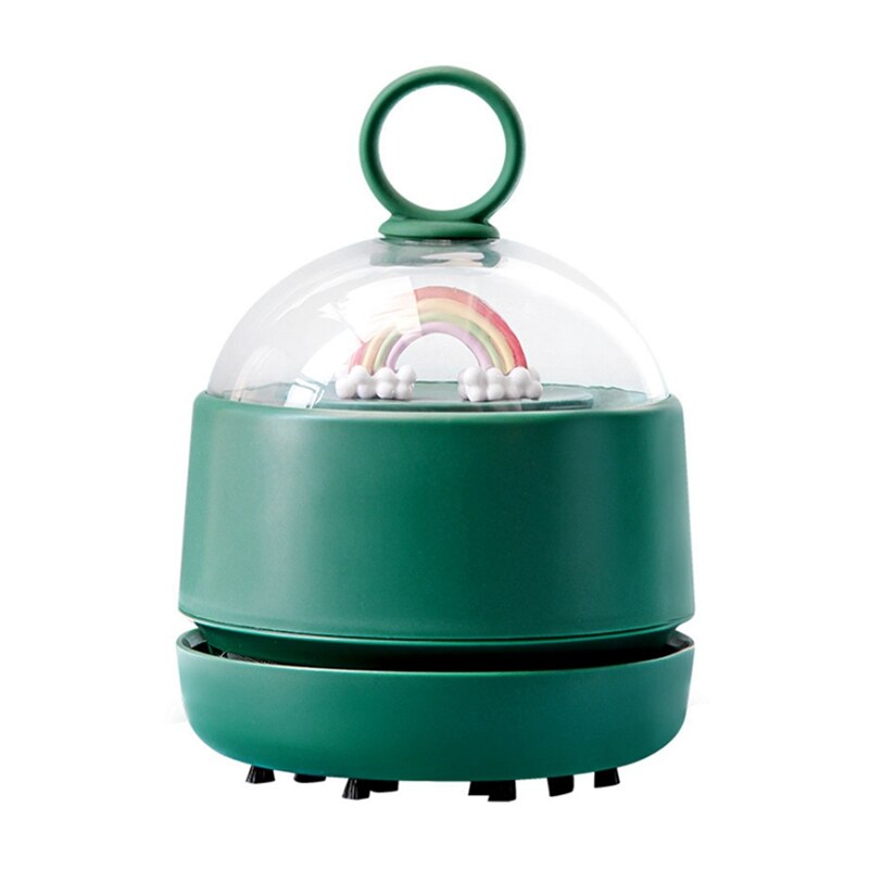 Portable Electric Desk Vacuum Cleaner Home,for Office Desktop Cleaner Collector for Notebook Computer Keyboard: Green