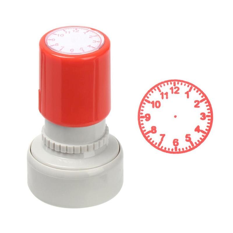 Tampon d'horloge 1 pièce, outils d'enseignement pour enfants, apprentissage, horloge, horloge, sceau, école primaire G7S9: red 1