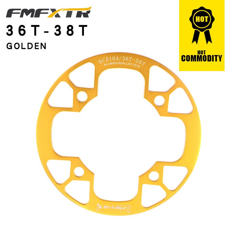 104BCD MTB Fahrrad Kettenblatt Schutz Abdeckung 32T/34T 36T/38T/40T/42T Fahrrad Kettenrad Kurbel Schutz Kettenblatt Schutz: Gold 36T