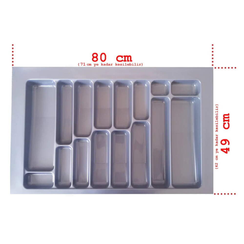 Good made in Turkey, the CE CERTEFIED 10 different sizes kitchen cutlery cutlery drawer organizer tray storage box: 80 cm *49 cm