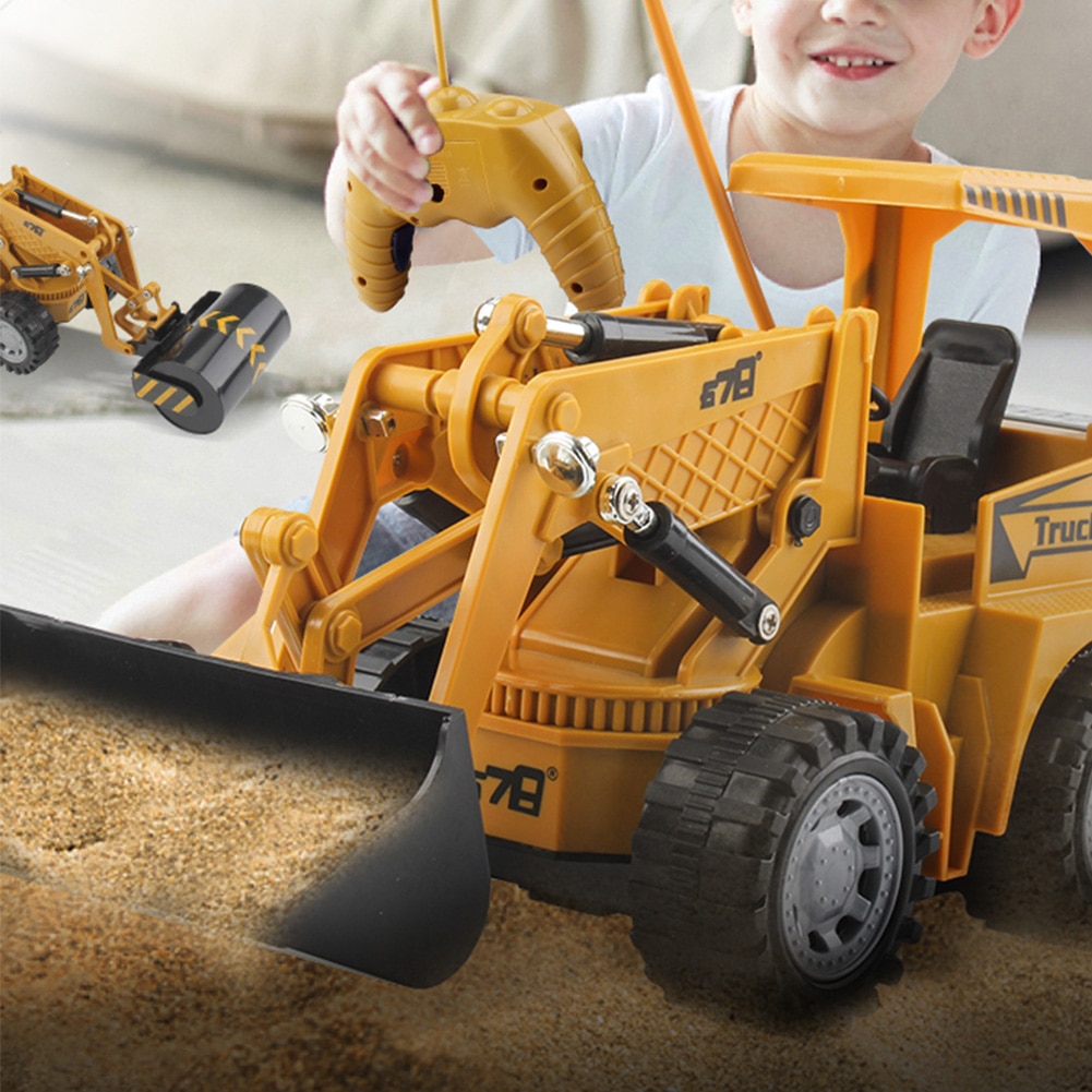 1/24 5ch rc escavadeira de brinquedo, sem fio, controle remoto, engenharia, carro, escavadeira, veículo, crianças, brinquedo, meninos, presente de aniversário