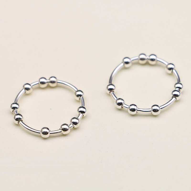 Stress En Angst Decompressie Ring Niche Personalitycreative Draaien Kraal Ring Vrouwelijke