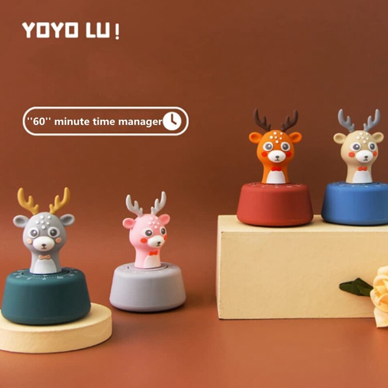 2 Stuks Leuke Keuken Timer, Mechanische Timer Voor Kinderen, 60 Minuten Dier Timer Voor Koken/Lezen/Spelen Sport